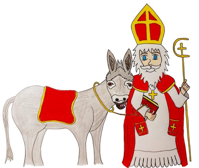 Nikolaus mit Esel
